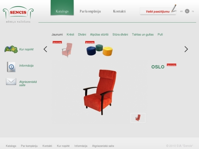 Sencis, mēbeļu veikals, SIA